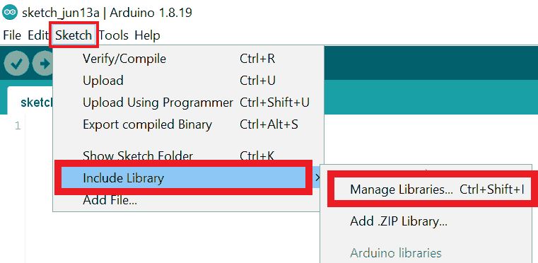 Arduino Manage Libraries